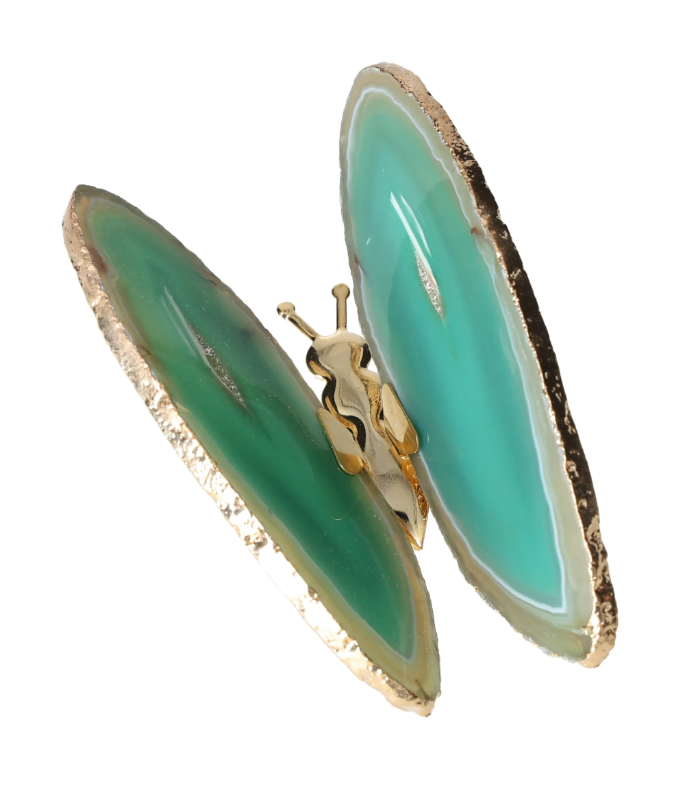 Agate Butterfly With Gold Trim 629133