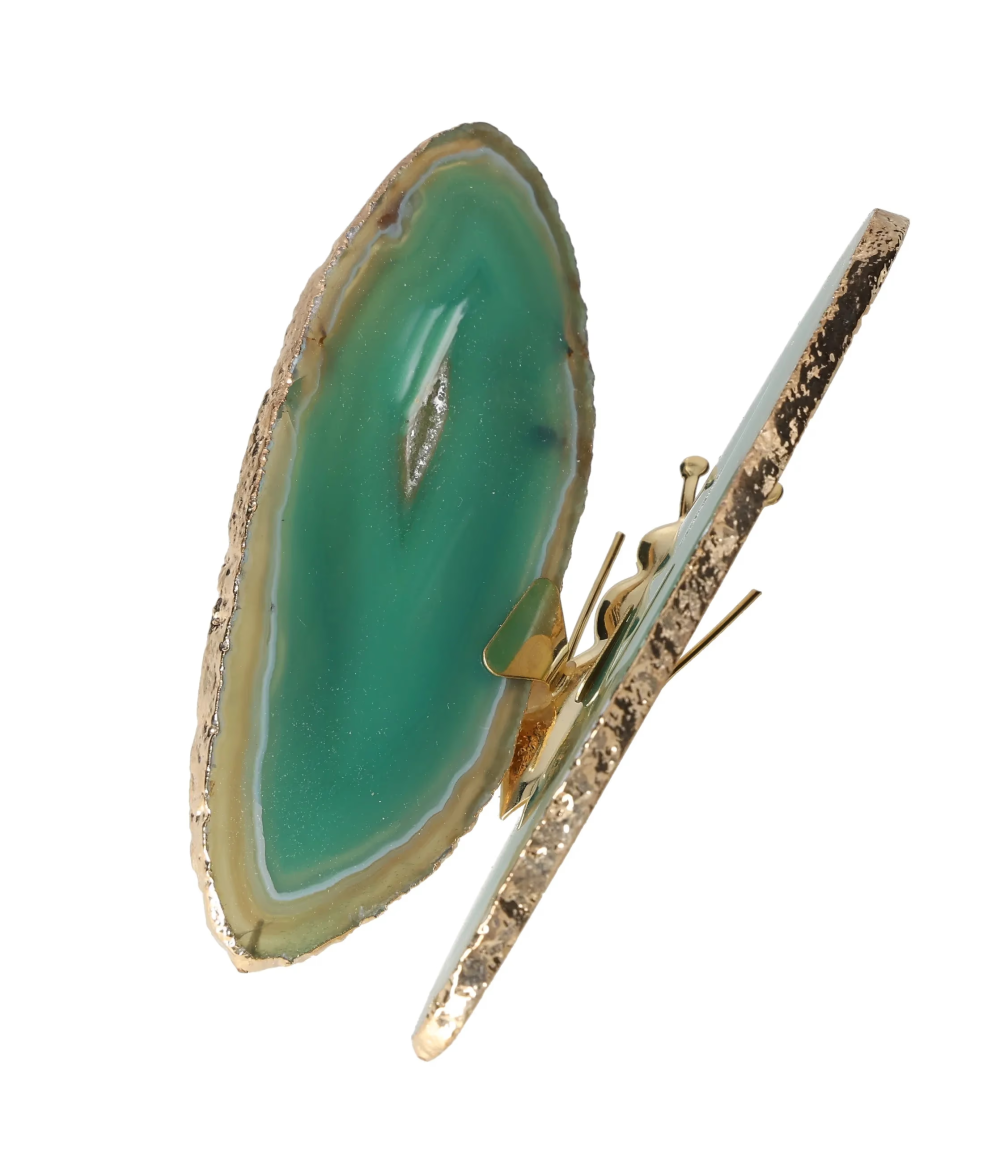 Agate Butterfly With Gold Trim 629133
