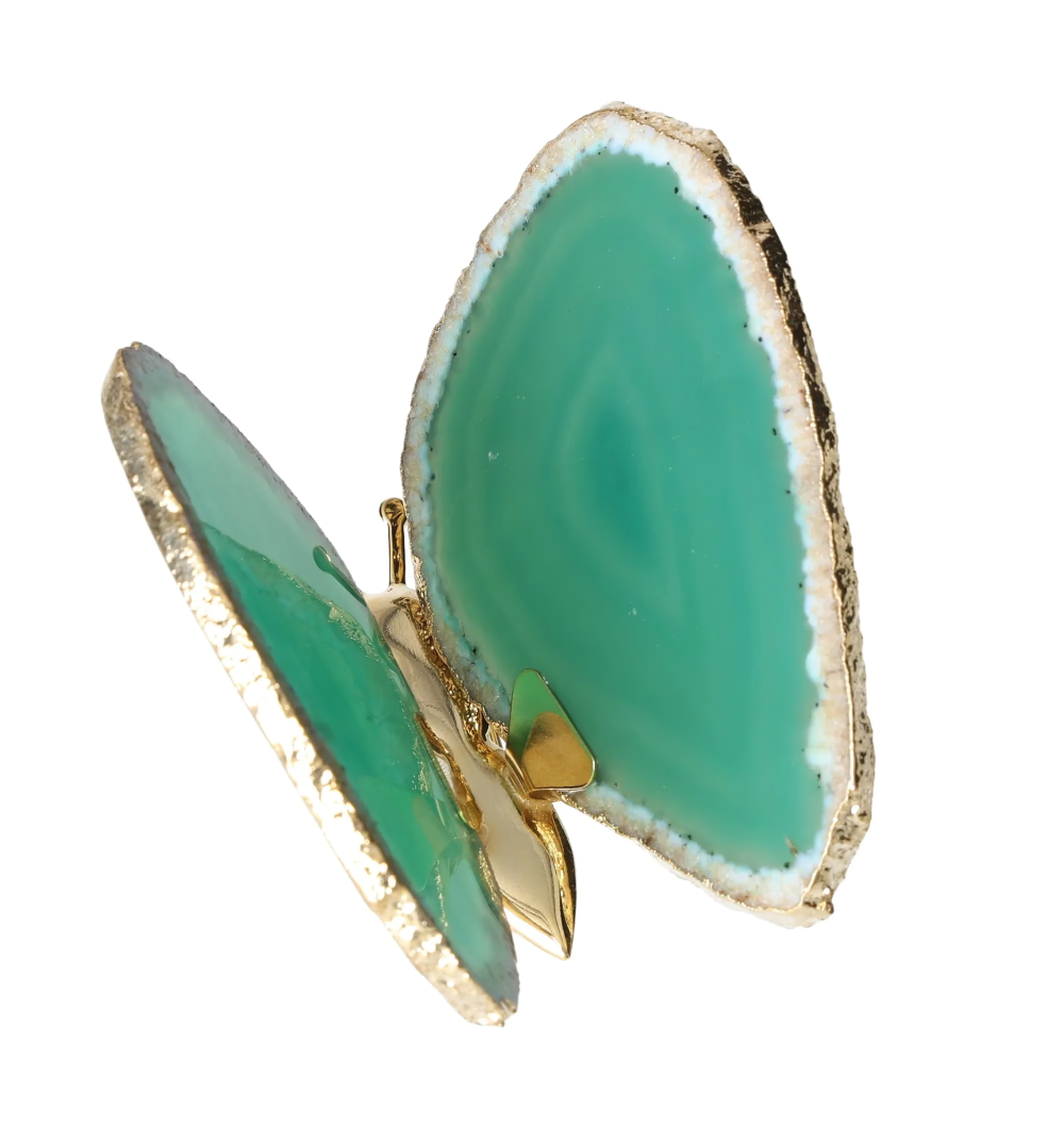 Agate Butterfly With Gold Trim 629140