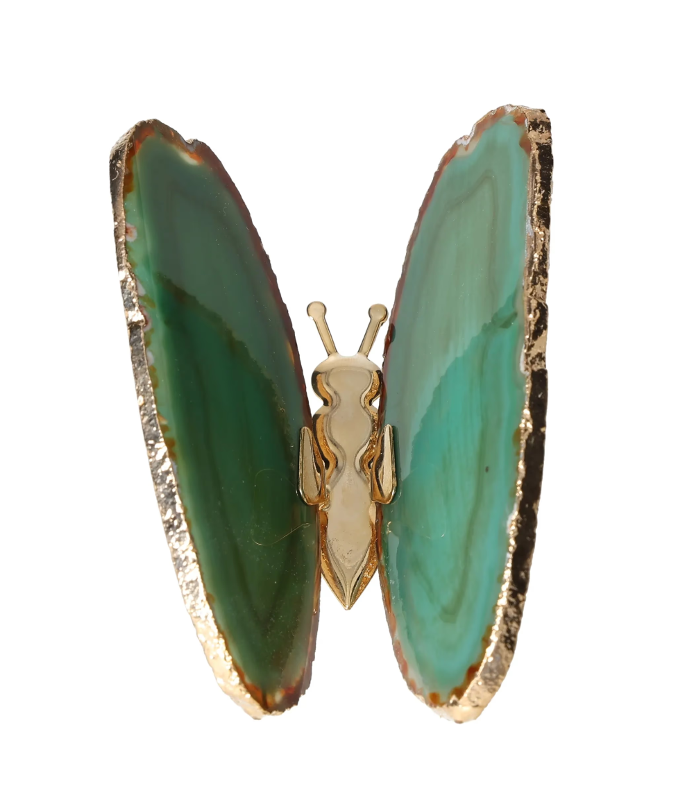 Agate Butterfly With Gold Trim 629157