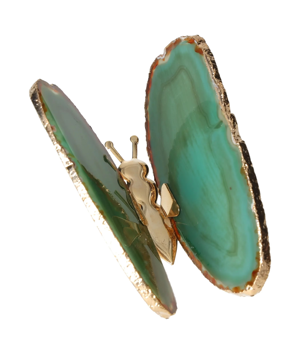 Agate Butterfly With Gold Trim 629157