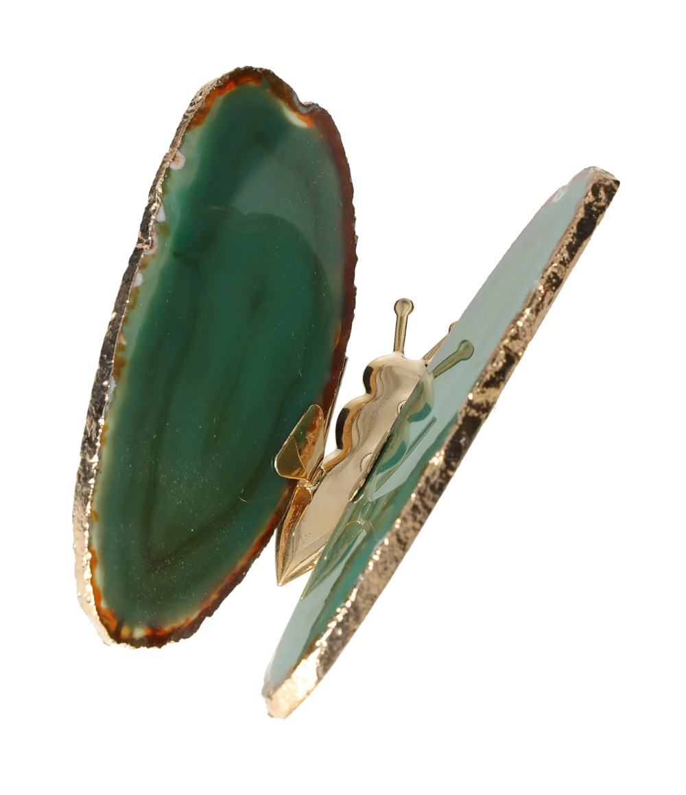 Agate Butterfly With Gold Trim 629157