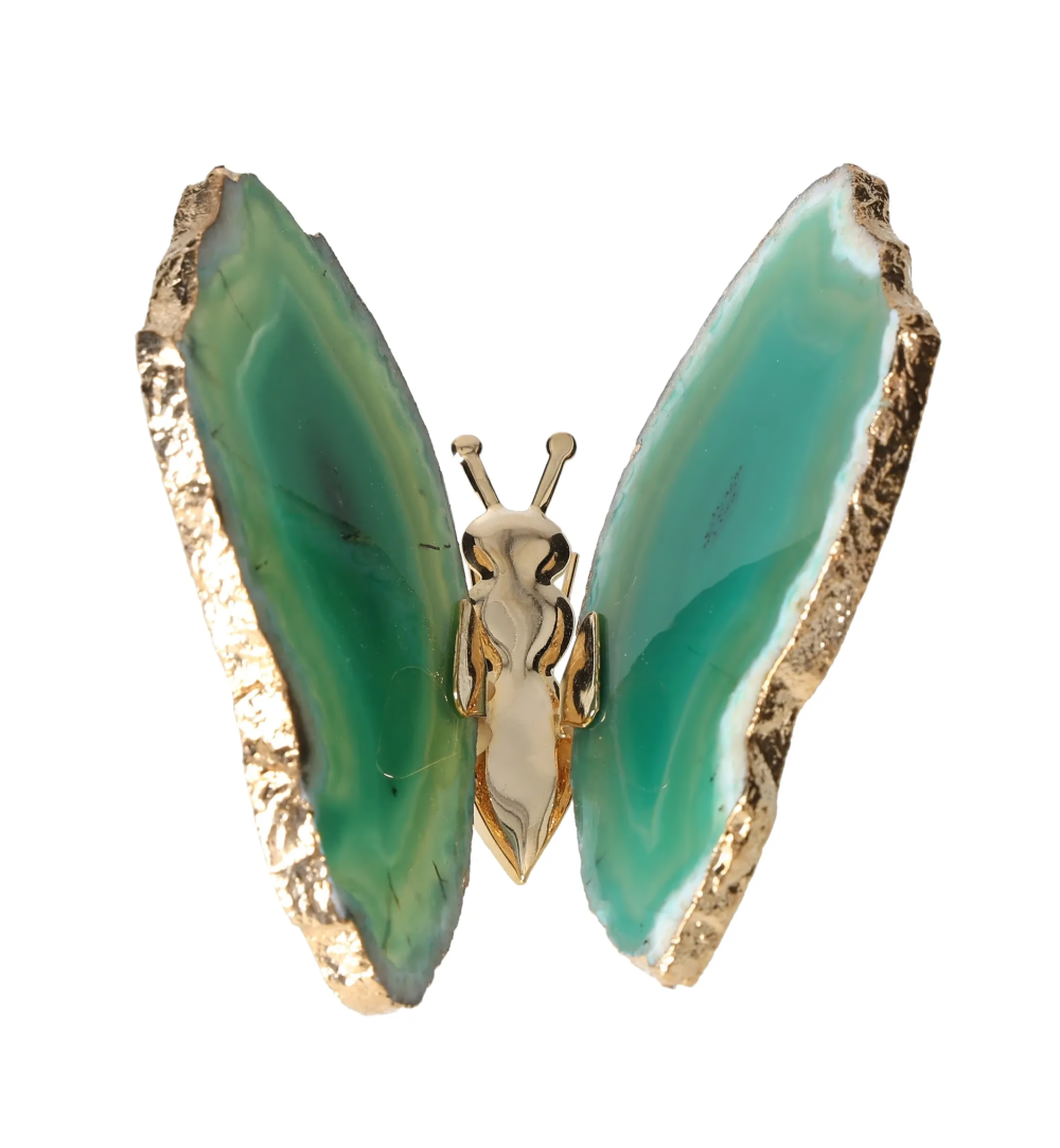 Agate Butterfly With Gold Trim 629164