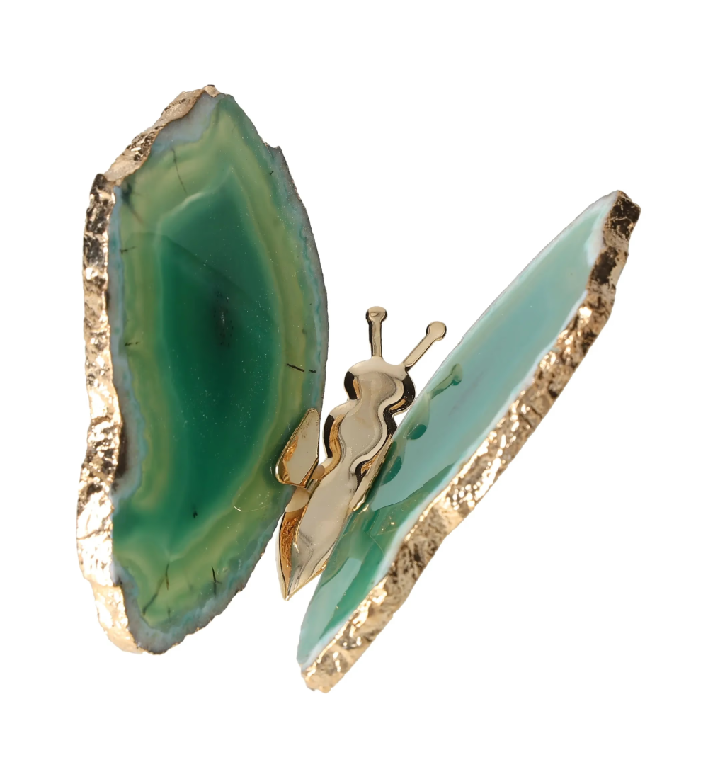 Agate Butterfly With Gold Trim 629164