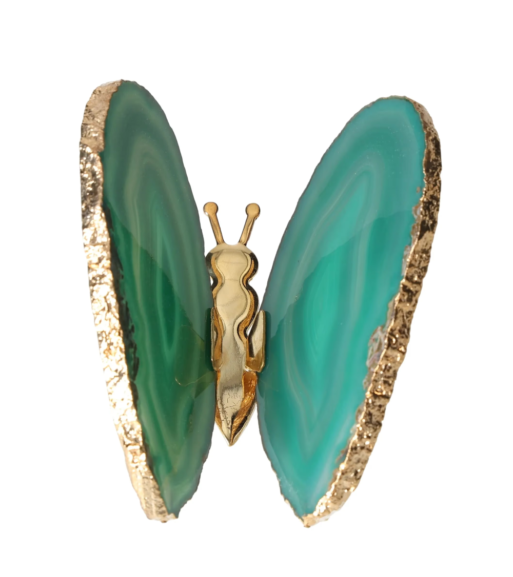 Agate Butterfly With Gold Trim 629171