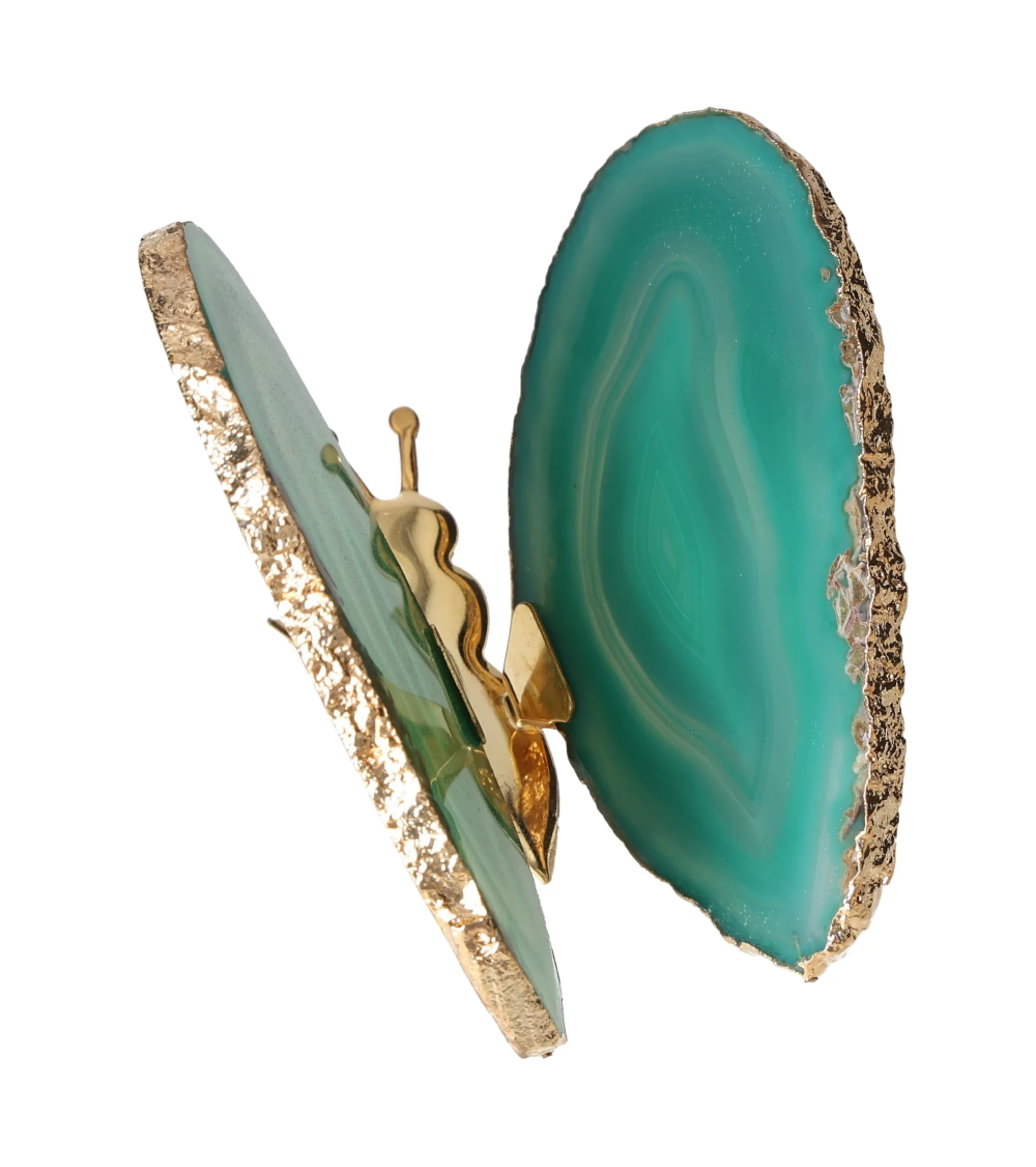 Agate Butterfly With Gold Trim 629171