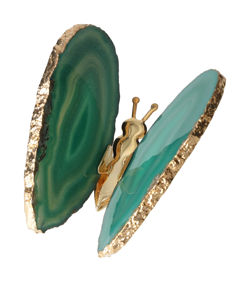 Agate Butterfly With Gold Trim 629171