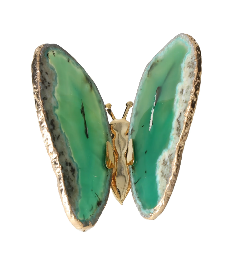 Agate Butterfly With Gold Trim 629188