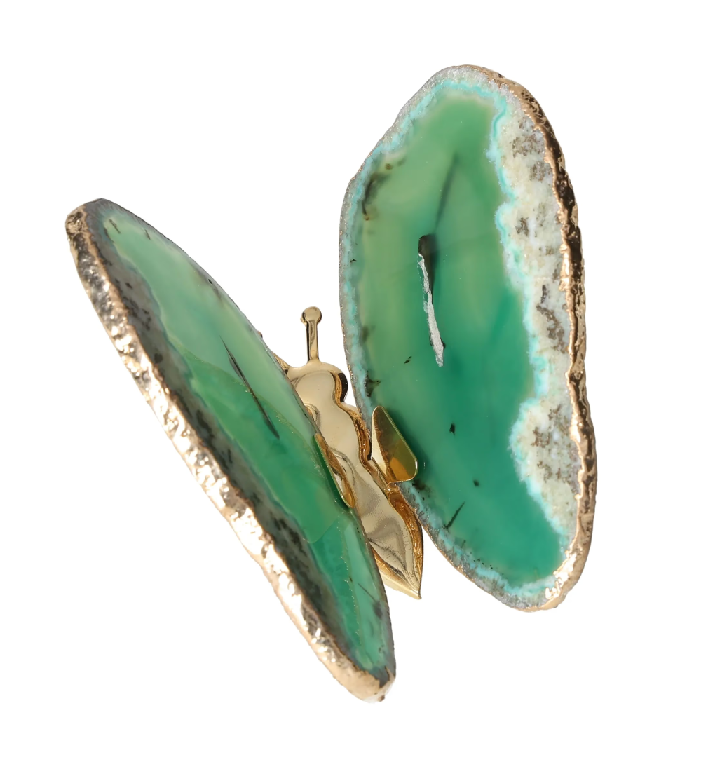 Agate Butterfly With Gold Trim 629188