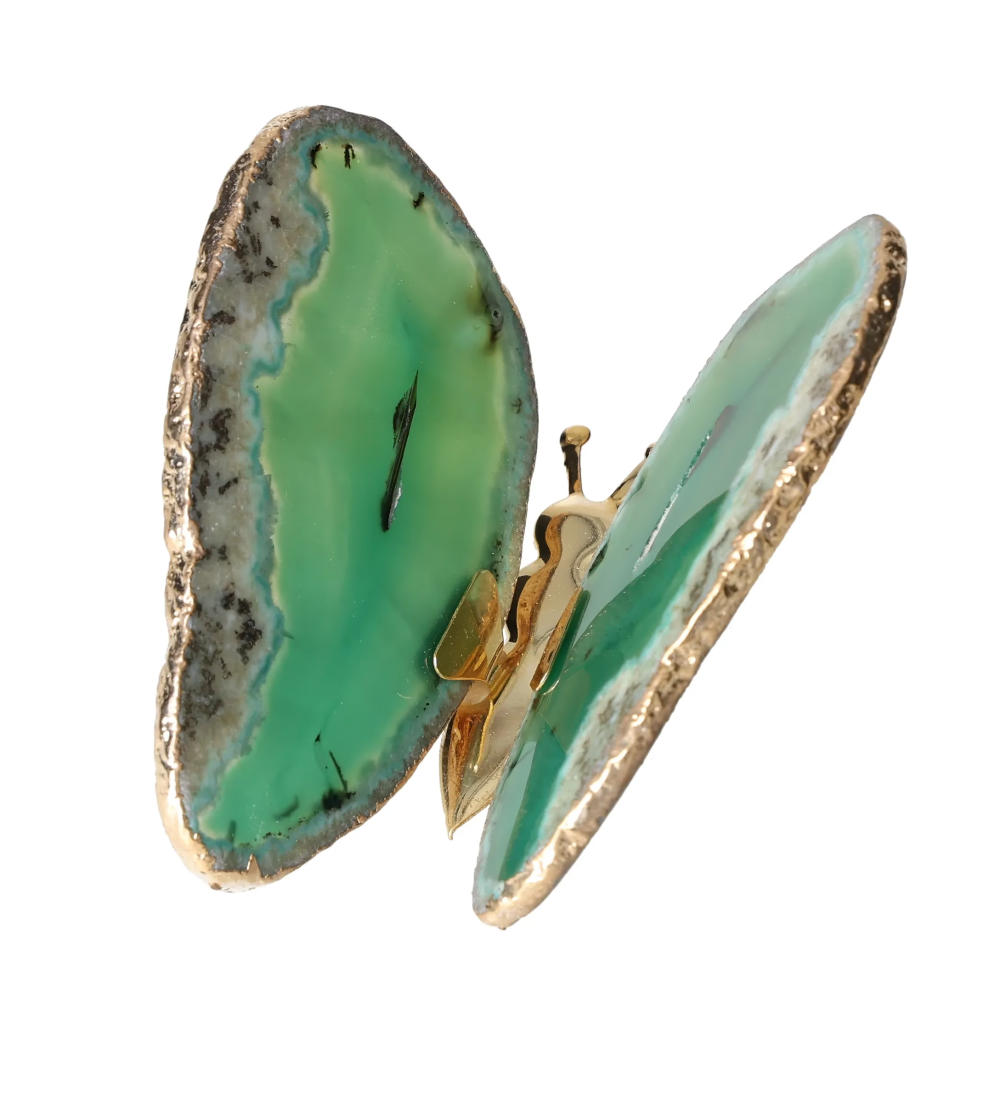 Agate Butterfly With Gold Trim 629188