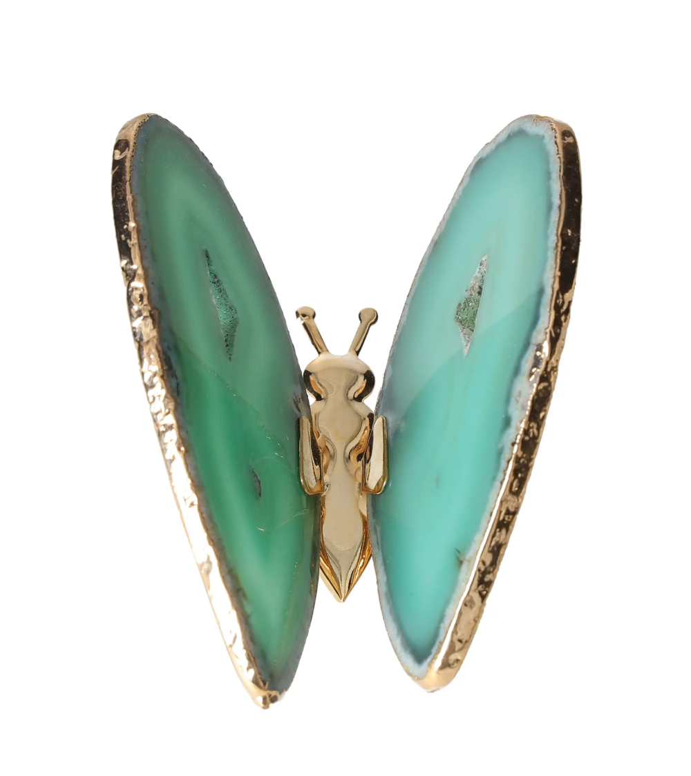 Agate Butterfly With Gold Trim 629195