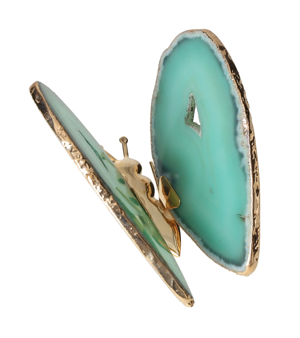 Agate Butterfly With Gold Trim 629195