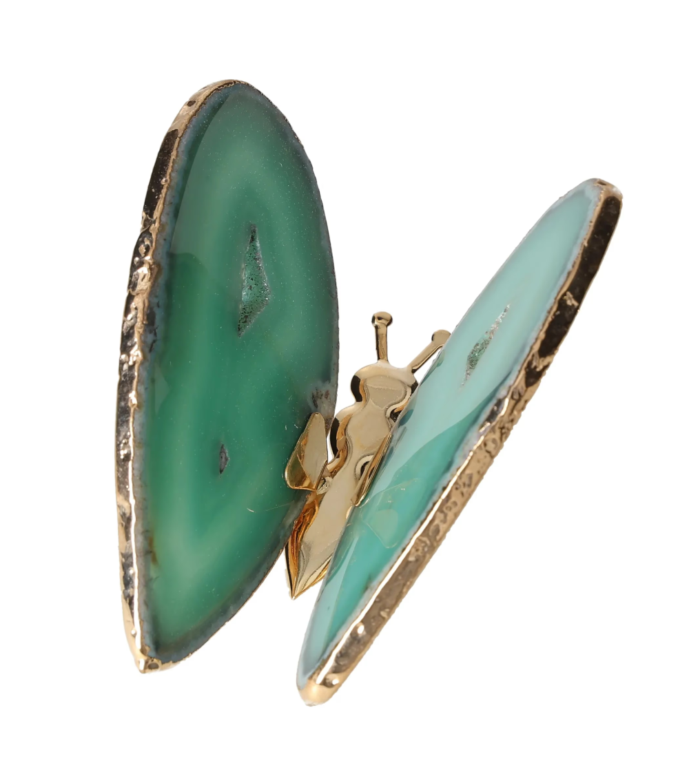 Agate Butterfly With Gold Trim 629195