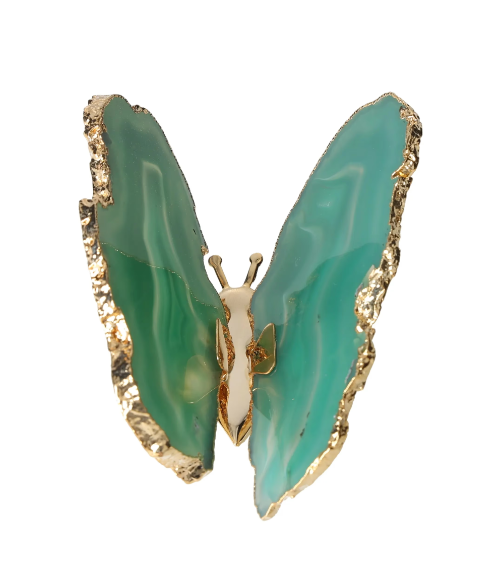Agate Butterfly With Gold Trim 629249