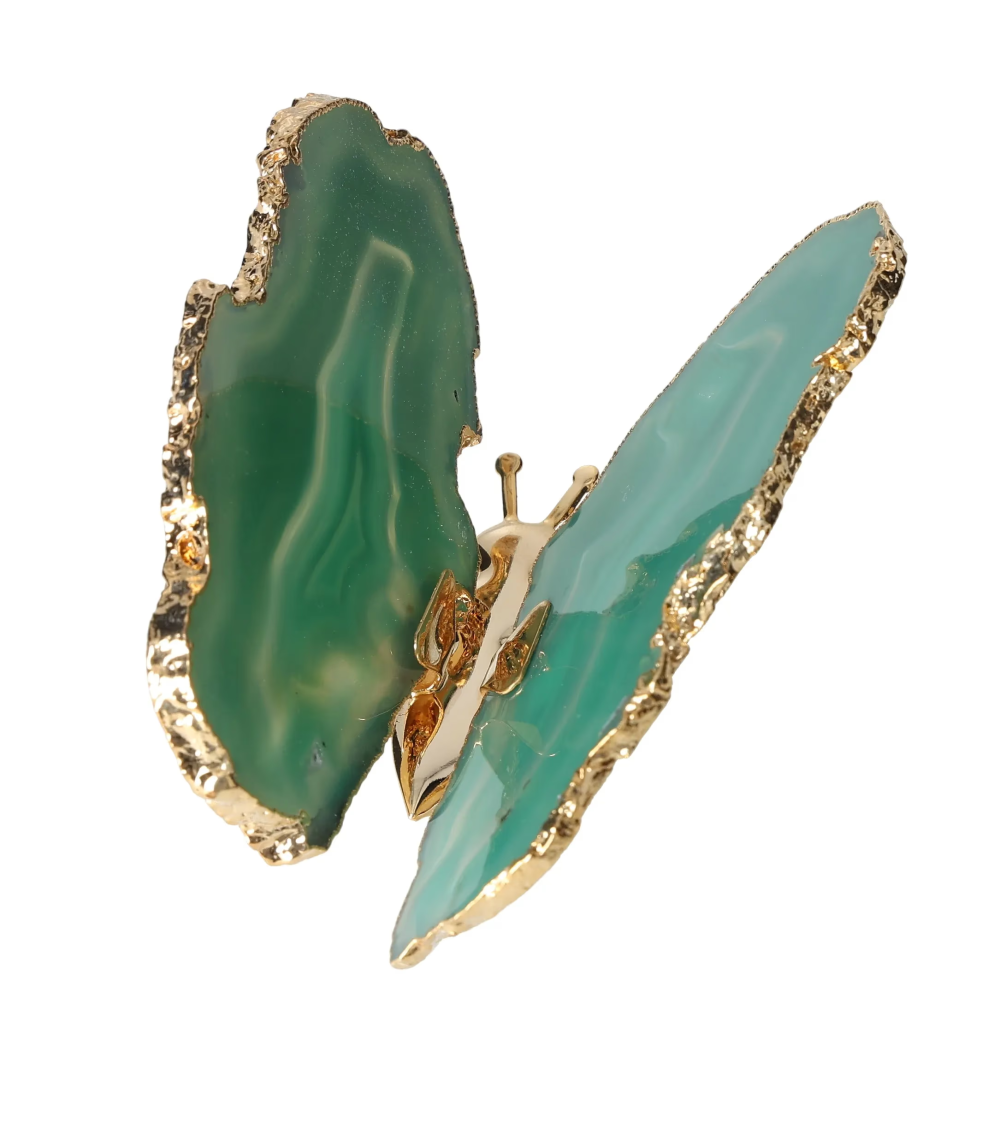 Agate Butterfly With Gold Trim 629249