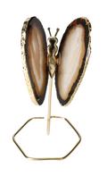 Agate Butterfly On Gold Metal Stand 629423