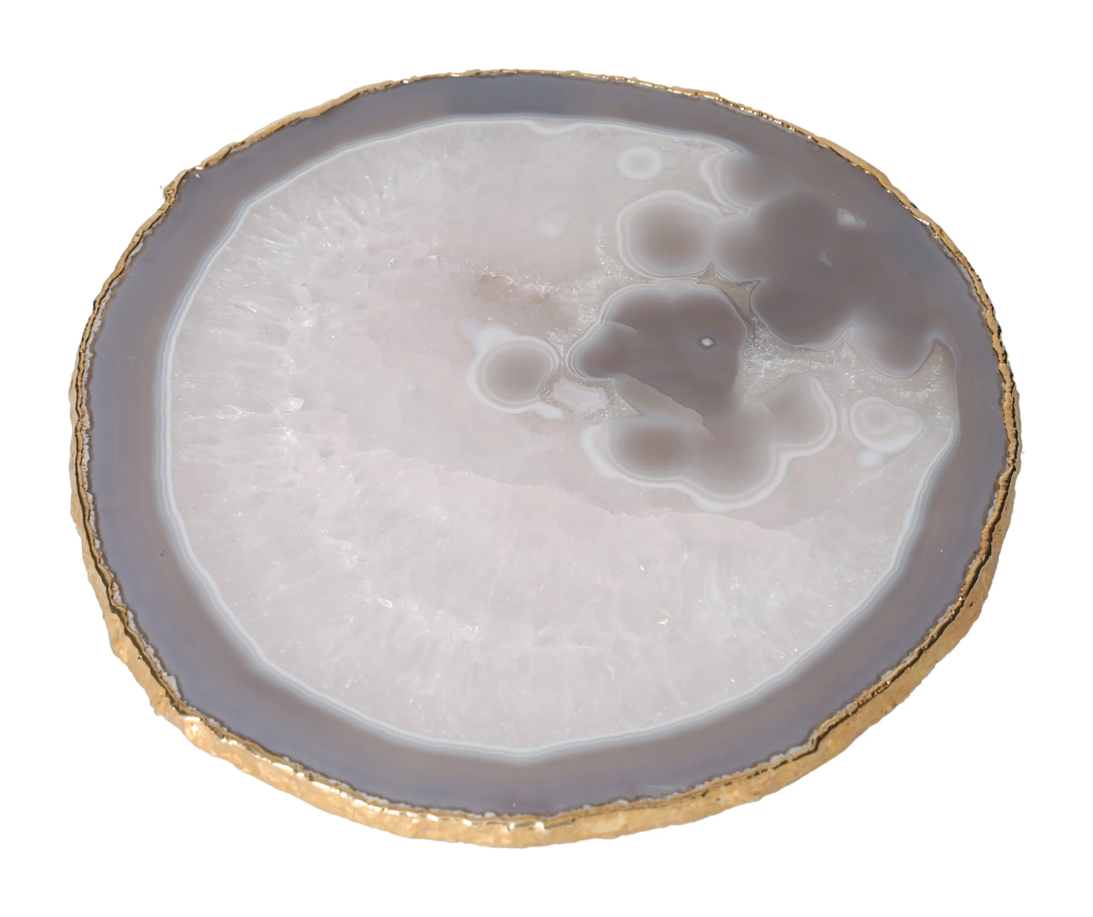 Agate Slab With Gold Rim 630924