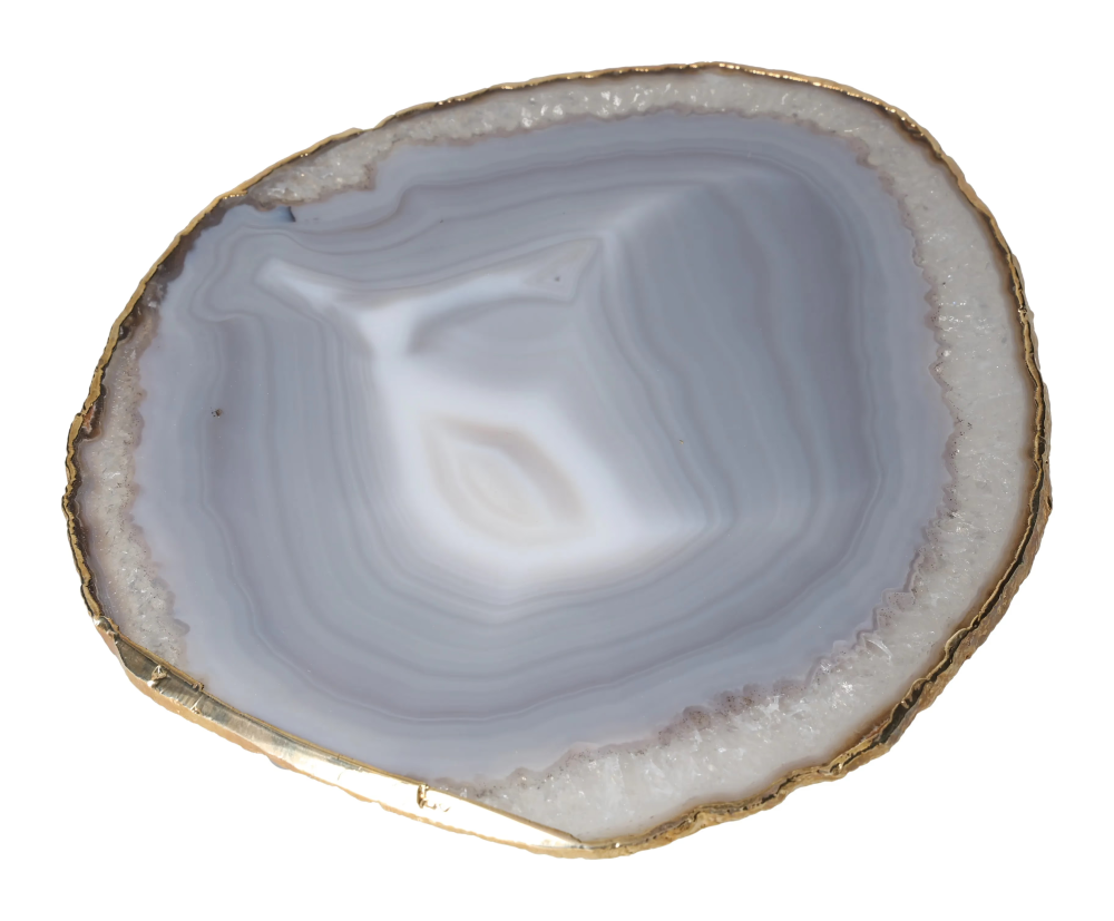 Agate Slab With Gold Rim 630948