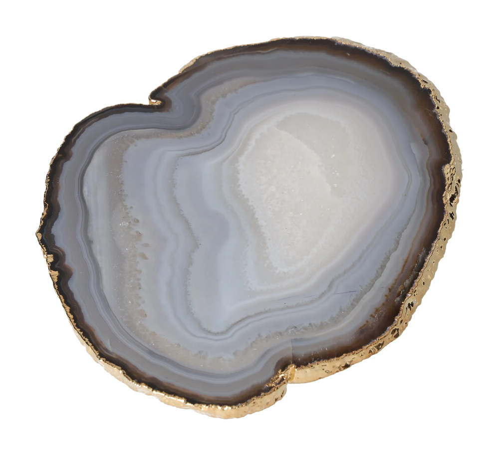 Agate Slab With Gold Rim 630979