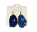 Agate Slice Hook Earrings Gold 631266 P30