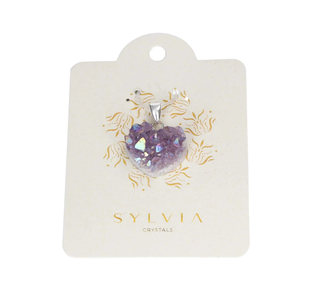 Amethyst Aura Pendant Silver 631839 P30