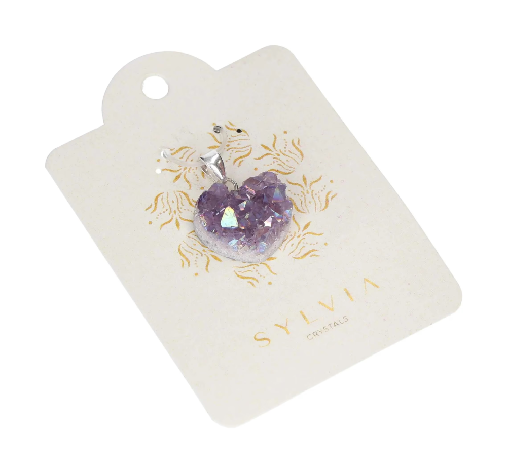 Amethyst Aura Pendant Silver 631839 P30