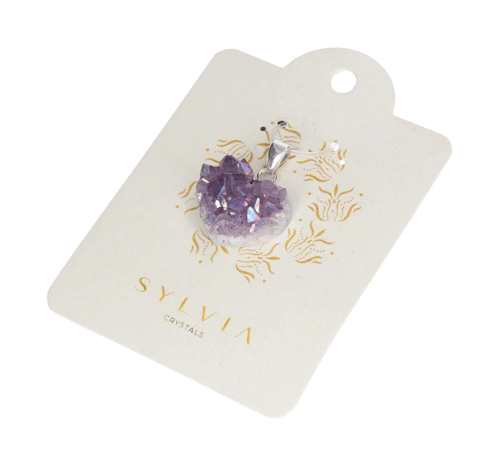Amethyst Aura Pendant Silver 631839 P30