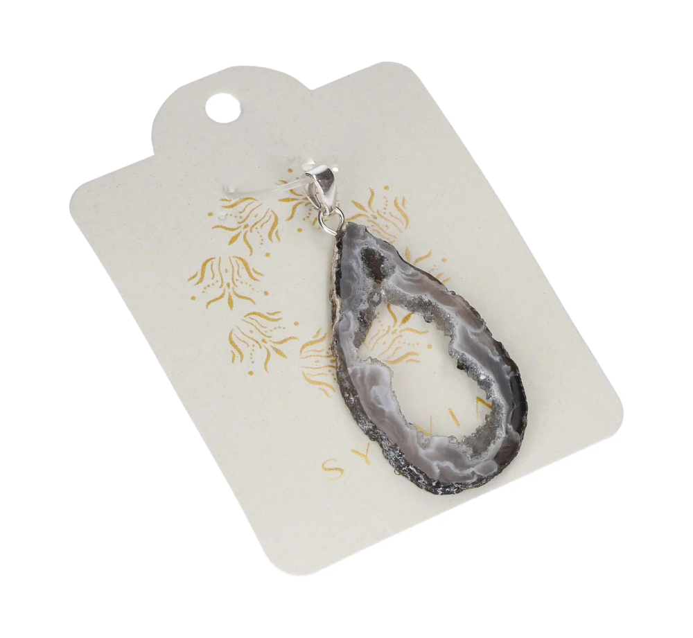 Agate Geode Slice Silver 632362 P30