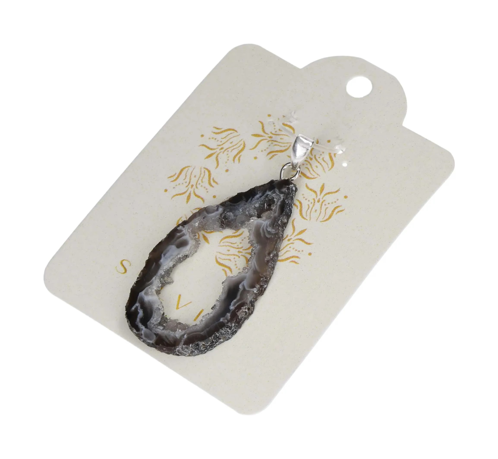 Agate Geode Slice Silver 632362 P30