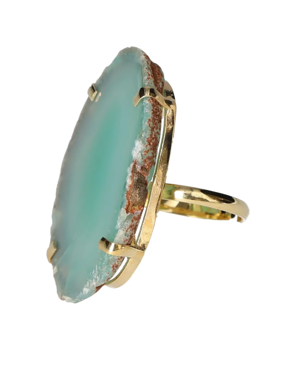 Agate Slice Ring Gold 633550 P30