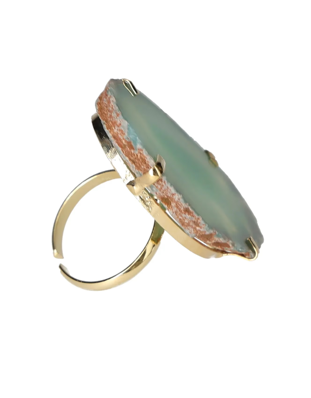 Agate Slice Ring Gold 633550 P30
