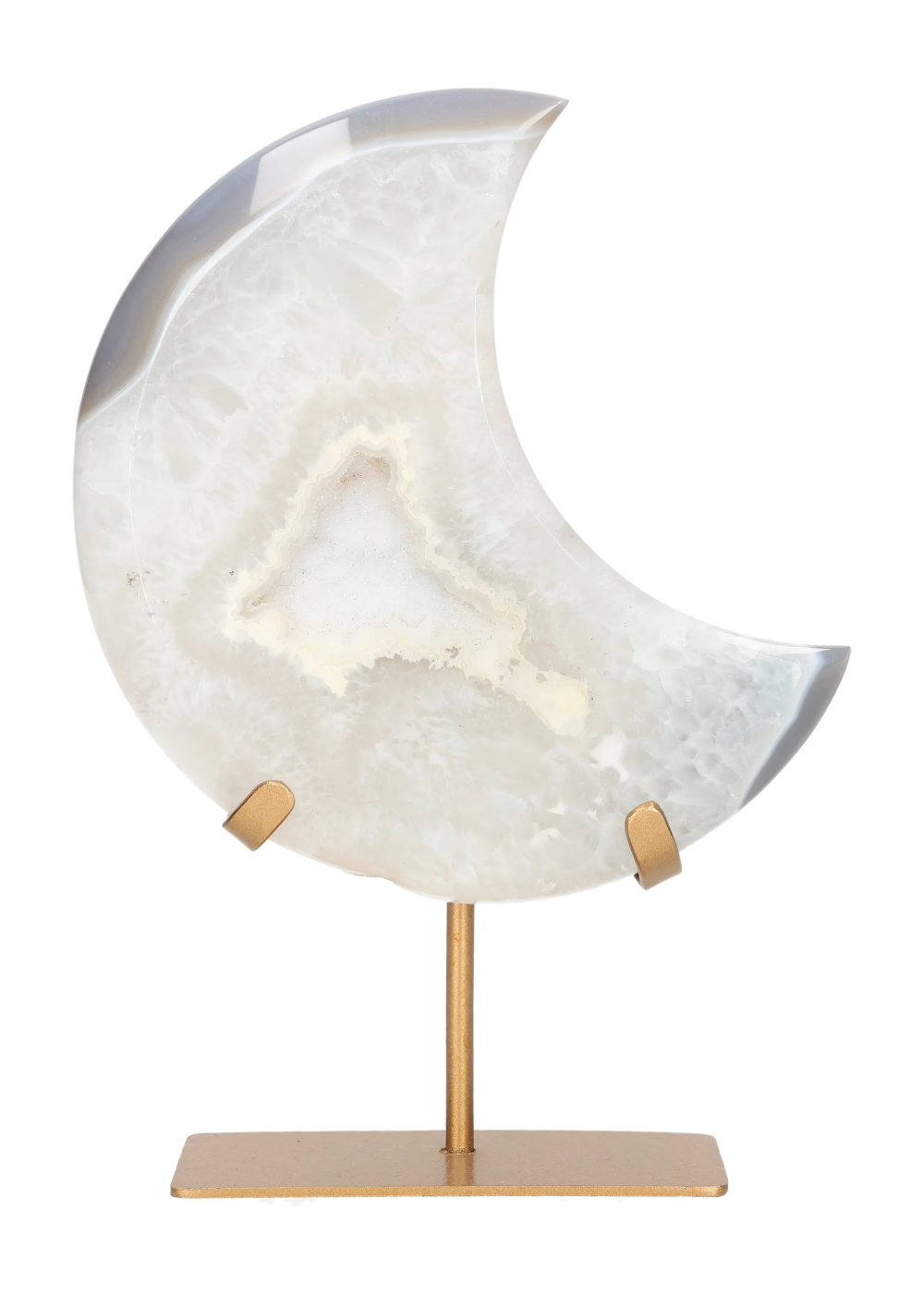 Agate Moon On Metal Stand 637336