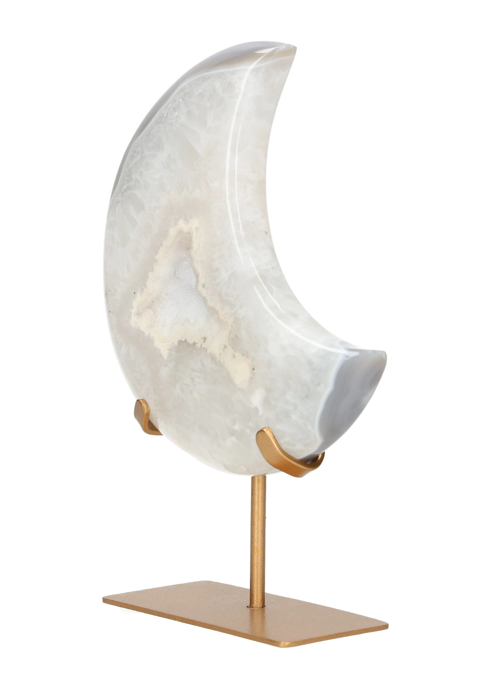 Agate Moon On Metal Stand 637336