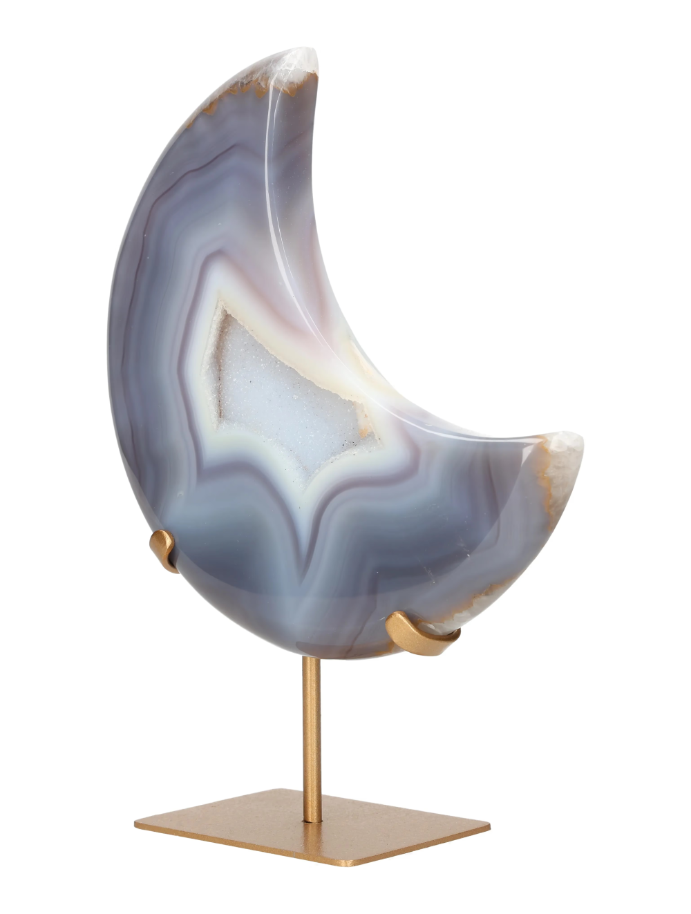 Agate Moon On Metal Stand 637343