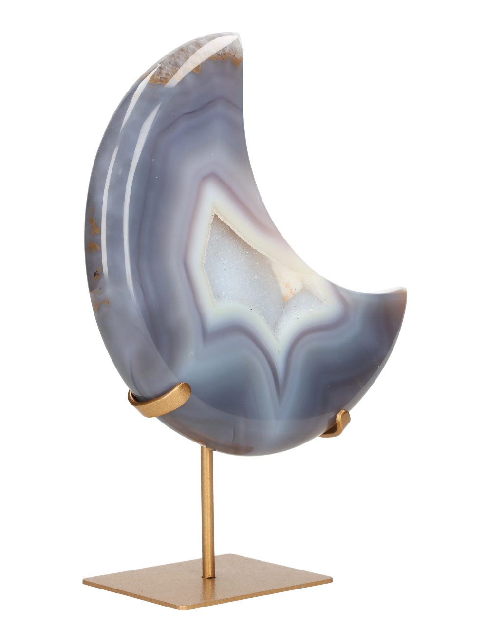 Agate Moon On Metal Stand 637343