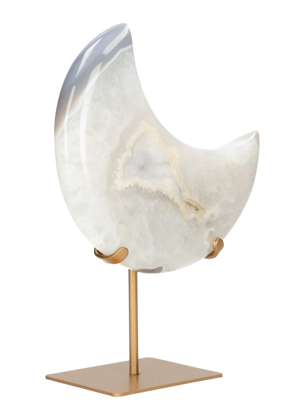 Agate Moon On Metal Stand 637367