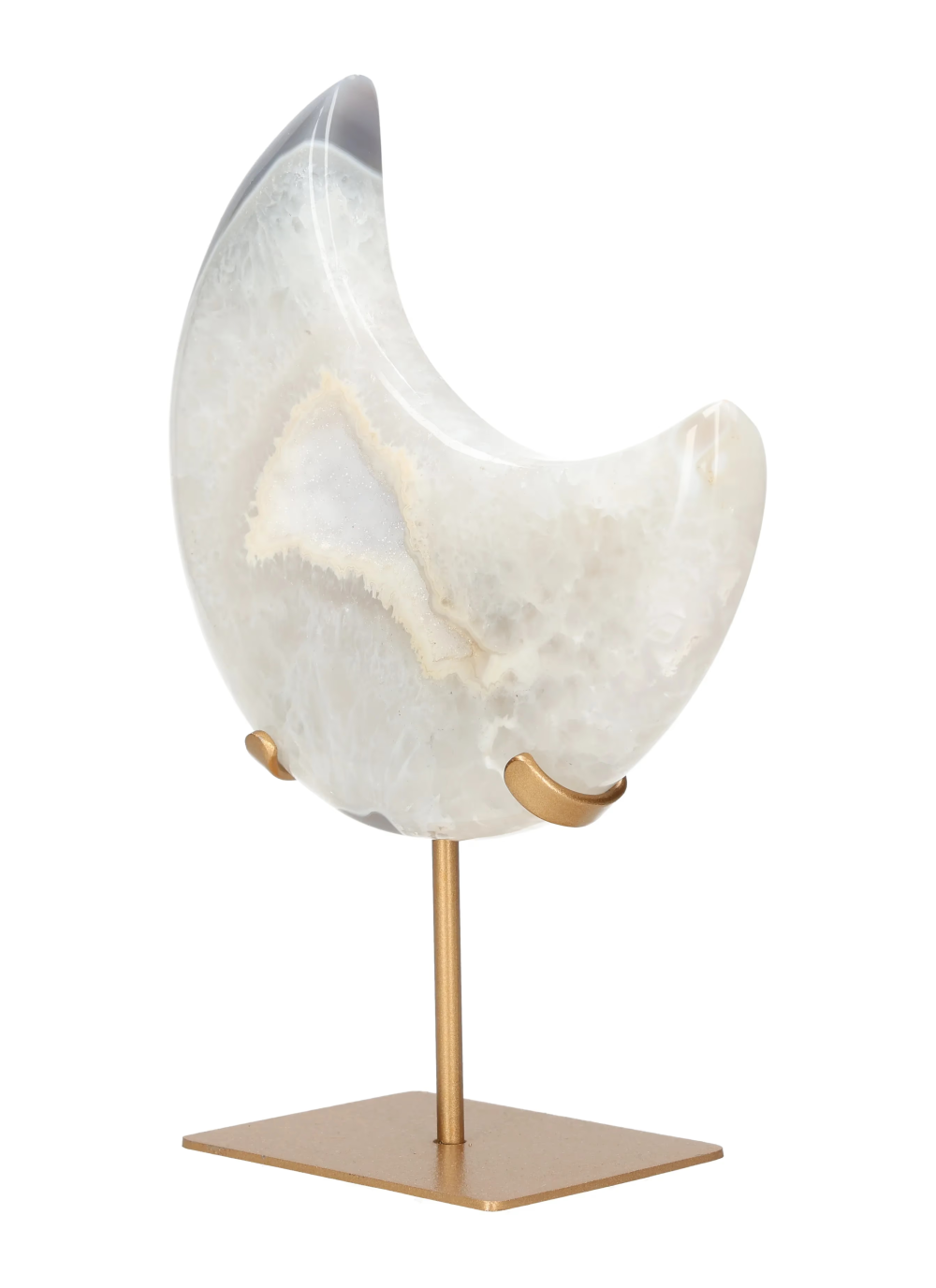 Agate Moon On Metal Stand 637367