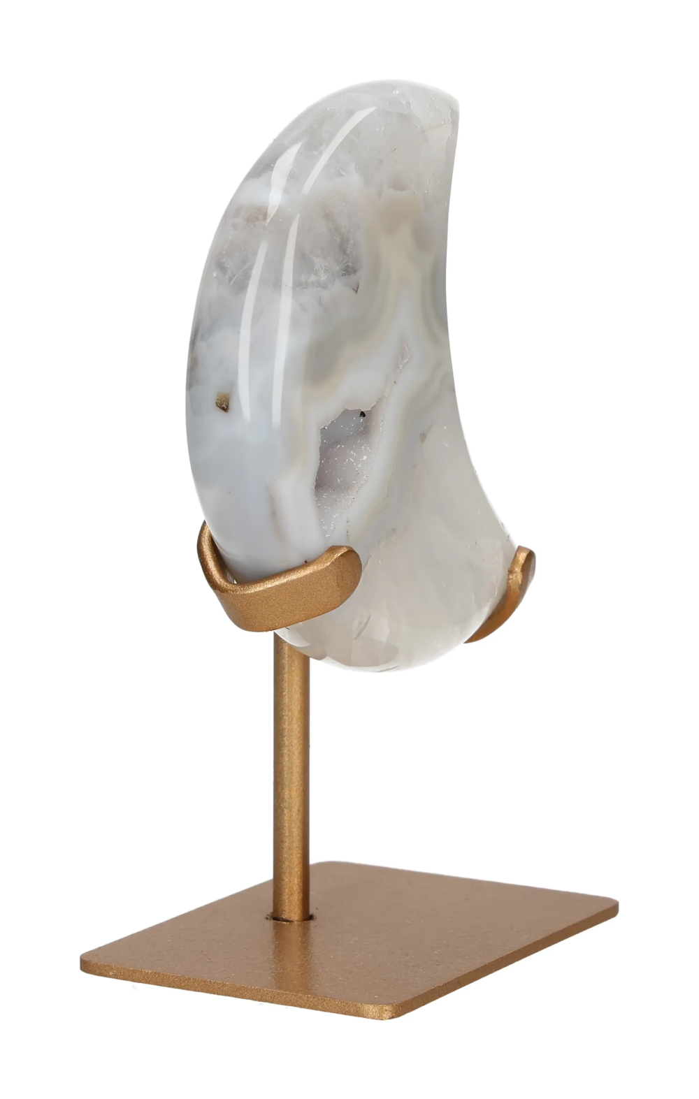 Agate Moon On Metal Stand 637374