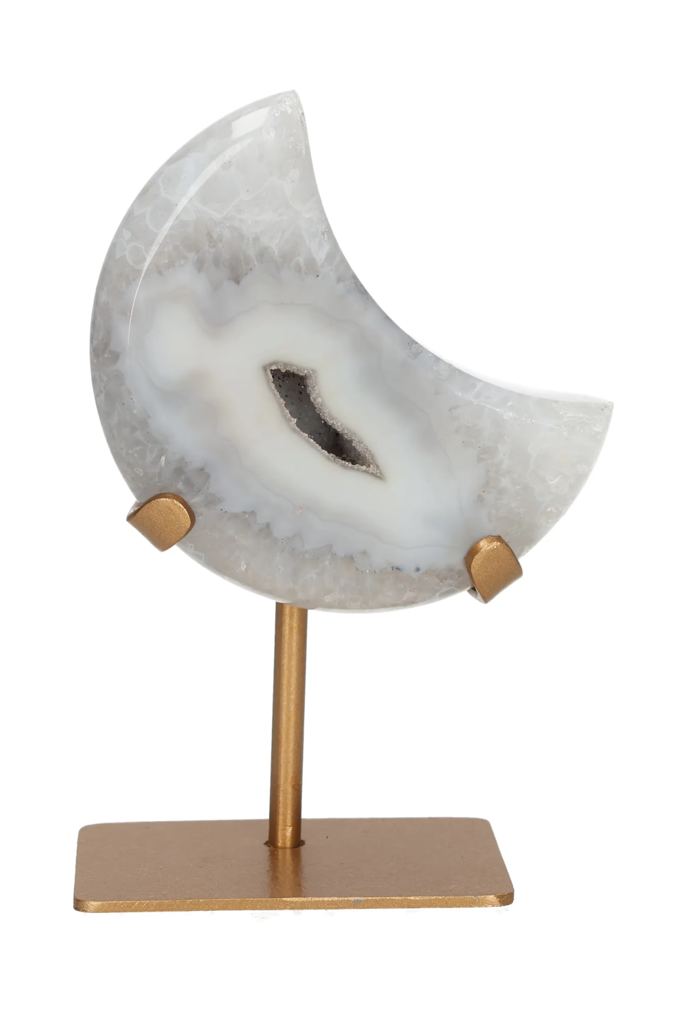Agate Moon On Metal Stand 637381