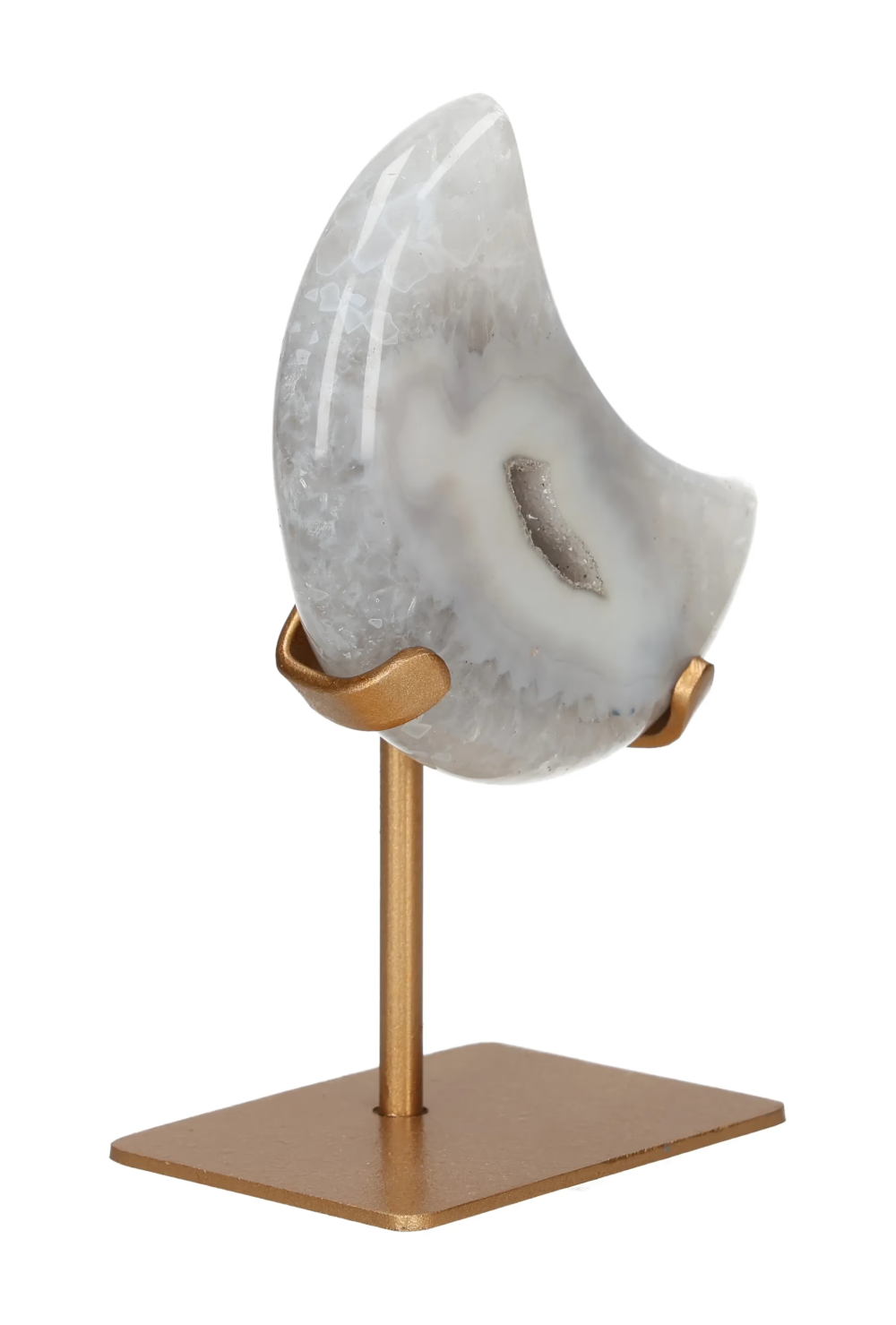 Agate Moon On Metal Stand 637381