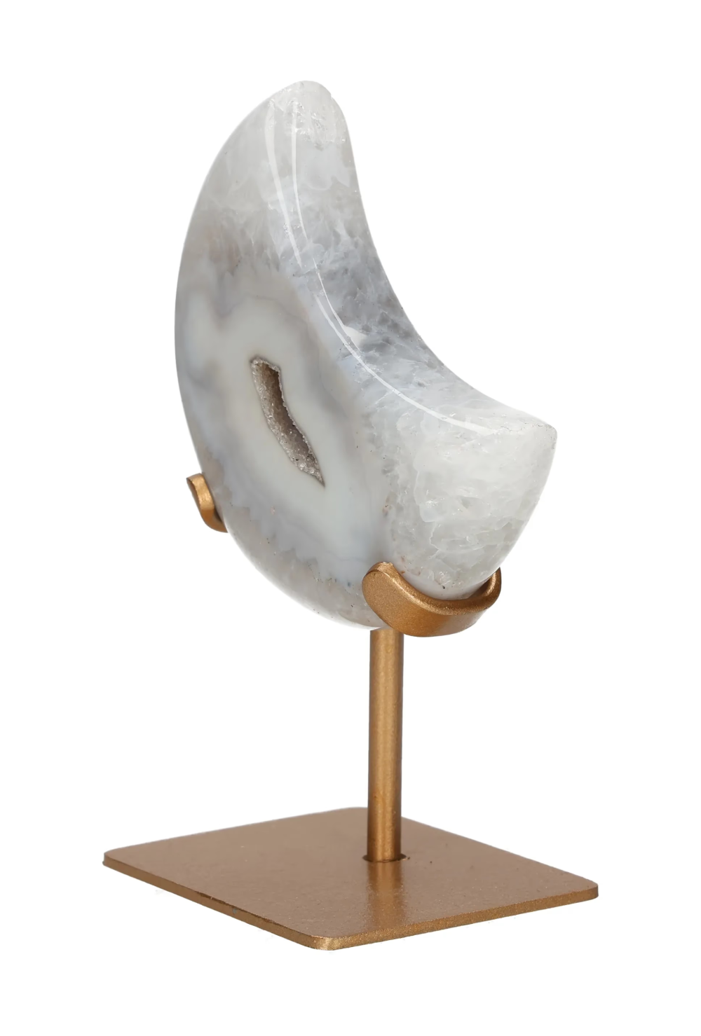 Agate Moon On Metal Stand 637381