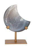Agate Moon On Metal Stand 637398