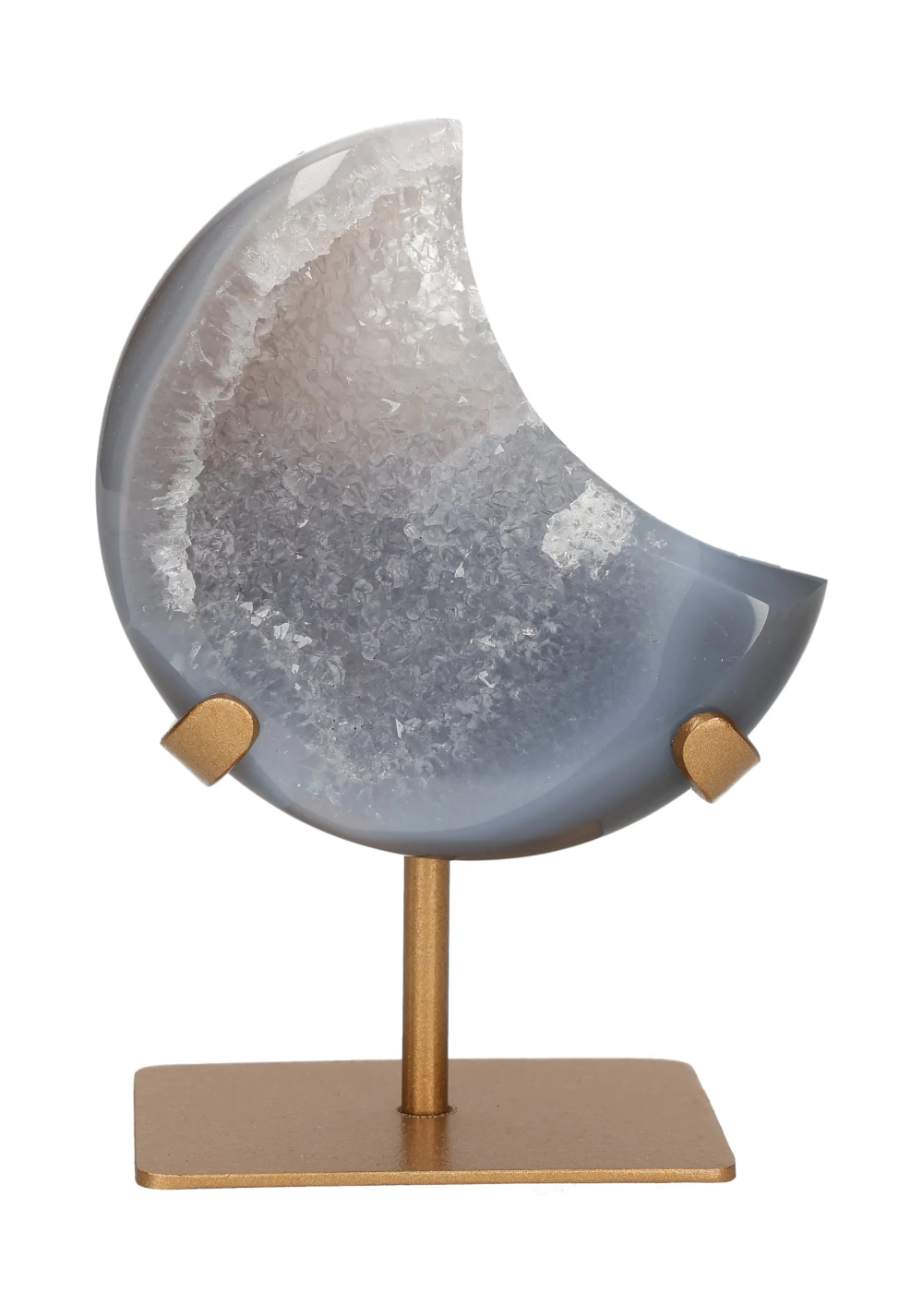 Agate Moon On Metal Stand 637398