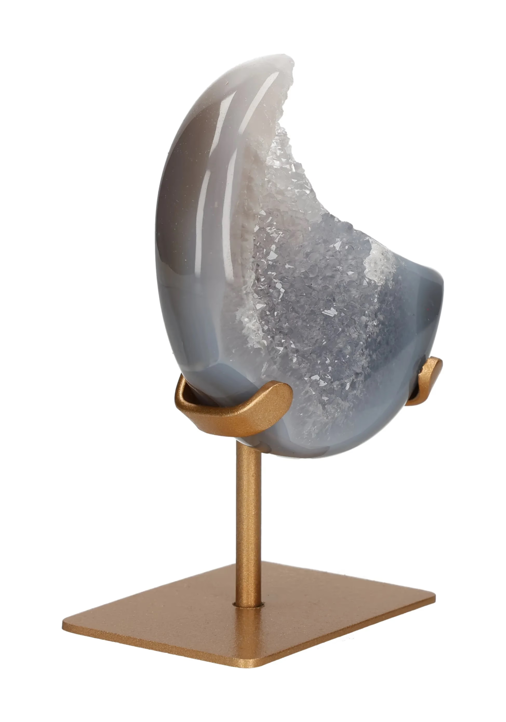 Agate Moon On Metal Stand 637398