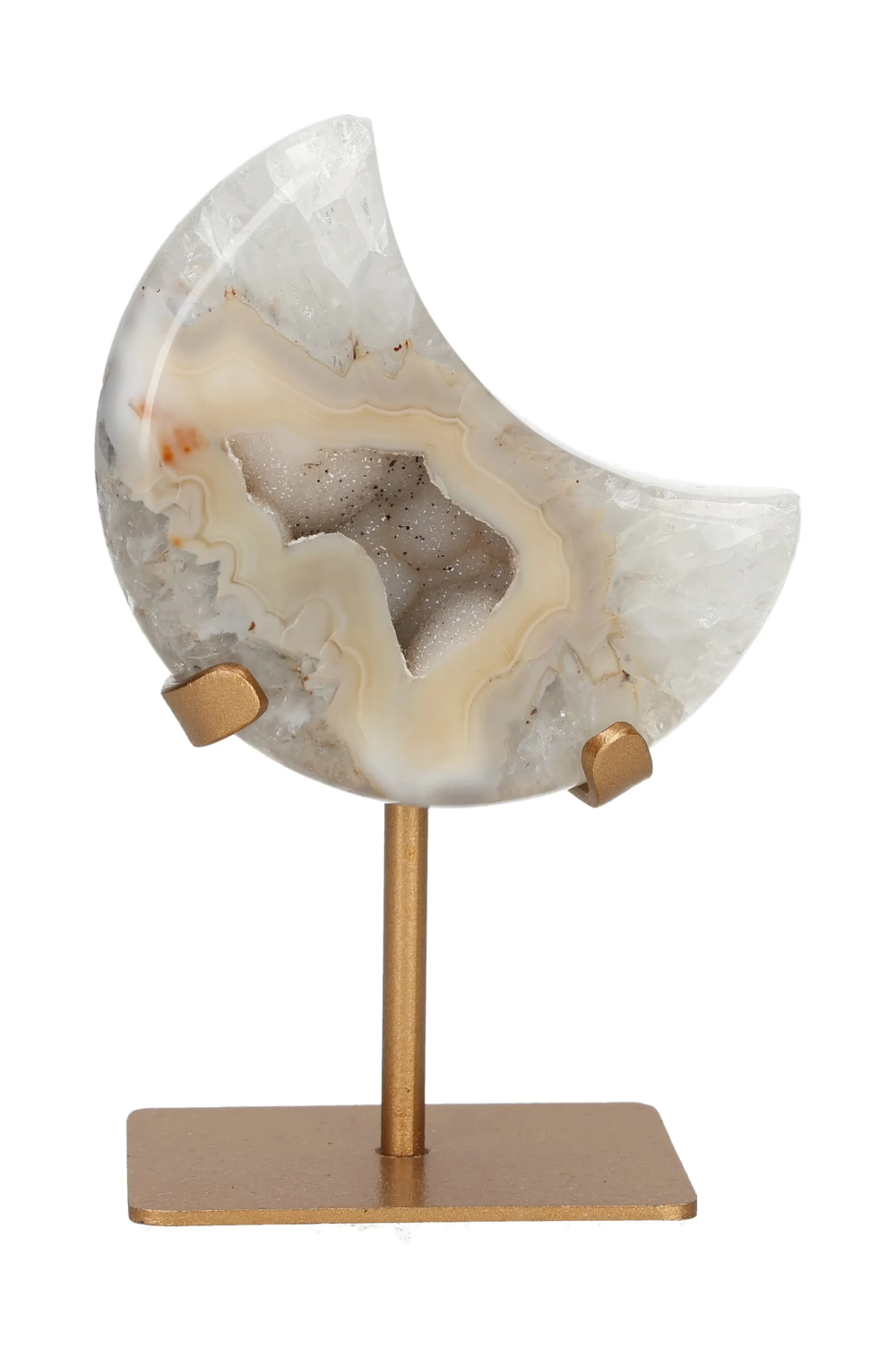 Agate Moon On Metal Stand 637404