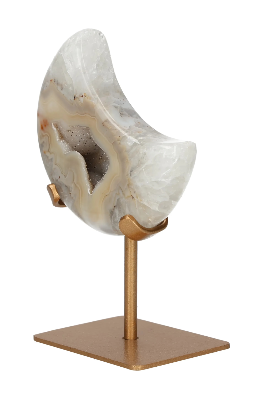 Agate Moon On Metal Stand 637404