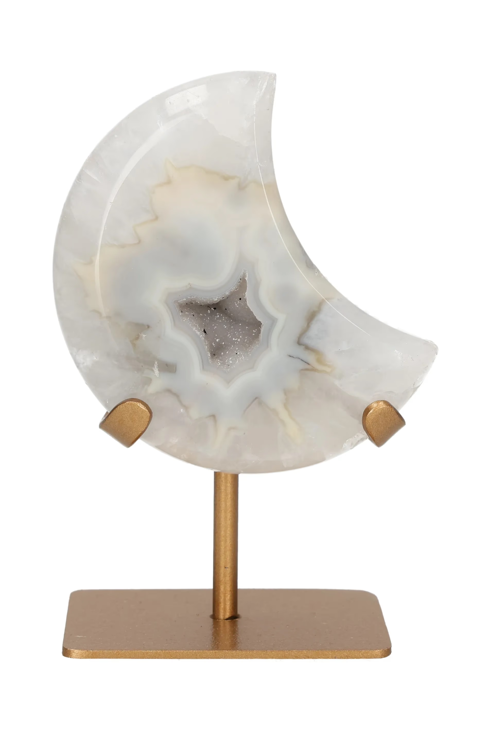 Agate Moon On Metal Stand 637411