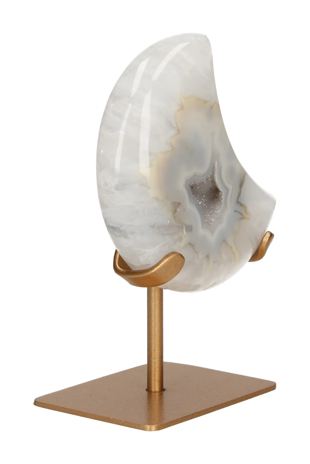 Agate Moon On Metal Stand 637411