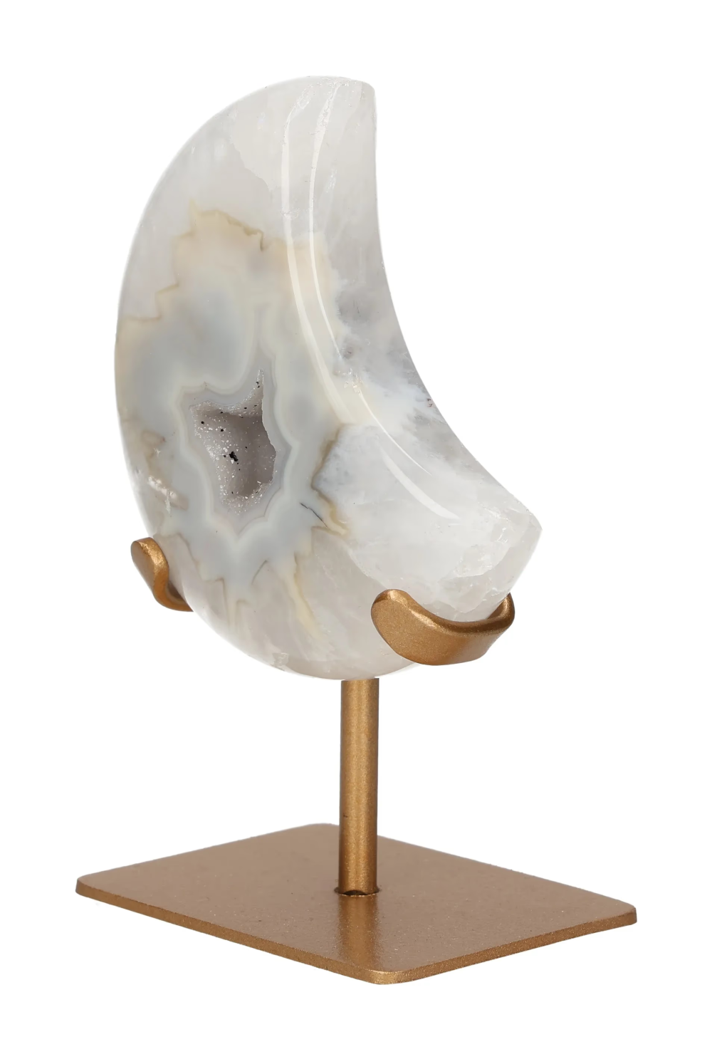 Agate Moon On Metal Stand 637411