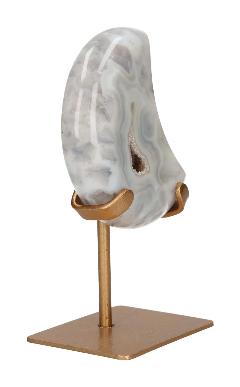 Agate Moon On Metal Stand 637428